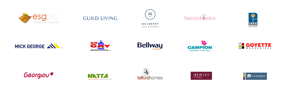 COINS construction software, clients logos from construction technology clients